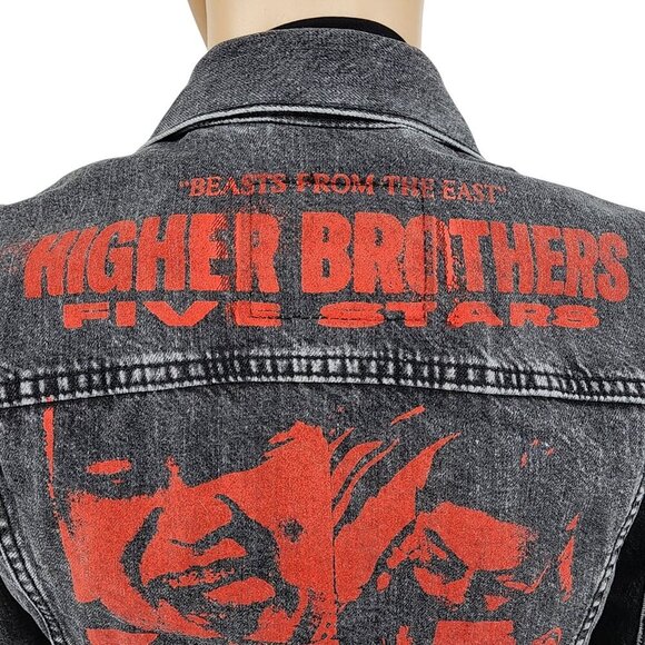 88Rising Higher Brothers Black Levis Jean Jacket, Men's Medium - Picture 8 of 14